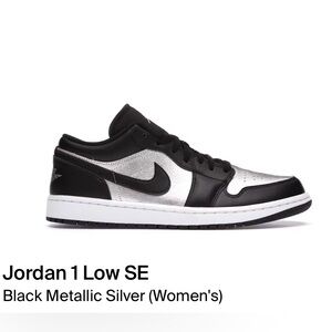 Jordan 1 low metallic and black